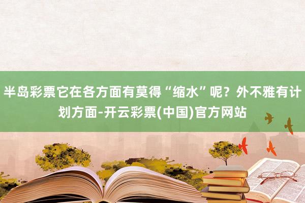 半岛彩票它在各方面有莫得“缩水”呢？外不雅有计划方面-开云彩票(中国)官方网站