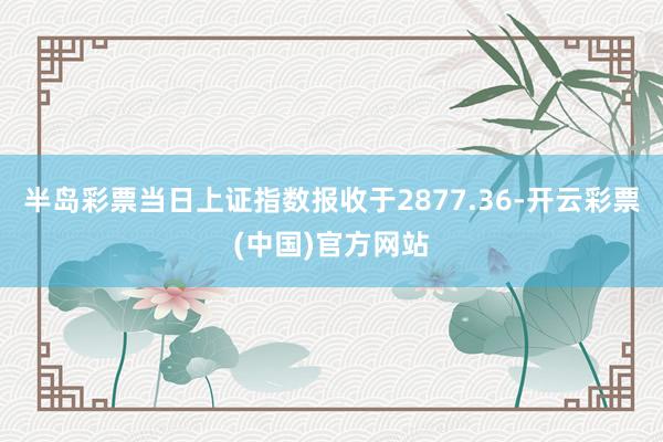 半岛彩票当日上证指数报收于2877.36-开云彩票(中国)官方网站