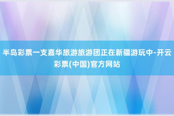 半岛彩票一支嘉华旅游旅游团正在新疆游玩中-开云彩票(中国)官方网站