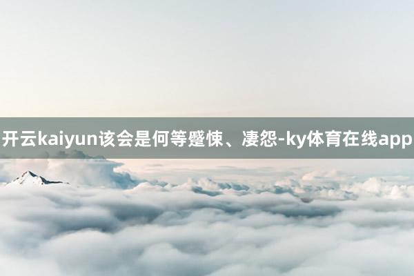 开云kaiyun该会是何等蹙悚、凄怨-ky体育在线app