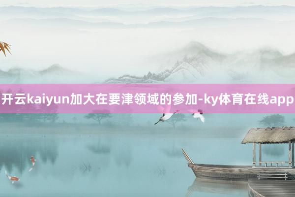 开云kaiyun加大在要津领域的参加-ky体育在线app