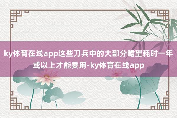 ky体育在线app这些刀兵中的大部分瞻望耗时一年或以上才能委用-ky体育在线app