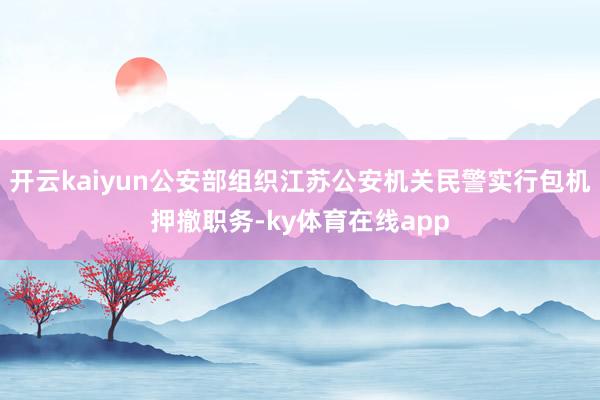 开云kaiyun公安部组织江苏公安机关民警实行包机押撤职务-ky体育在线app